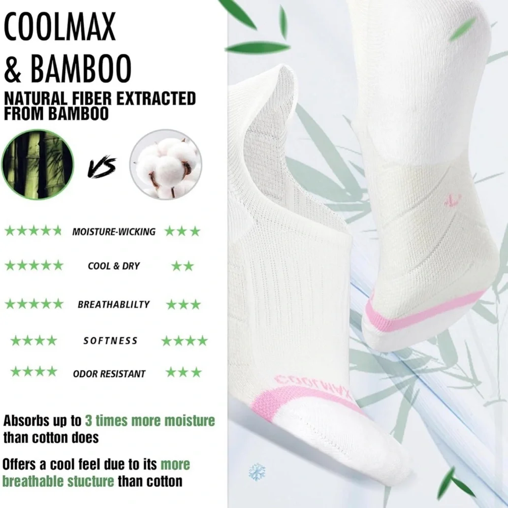Set of Three Moisture Wicking CoolMax Socks Your Choice
